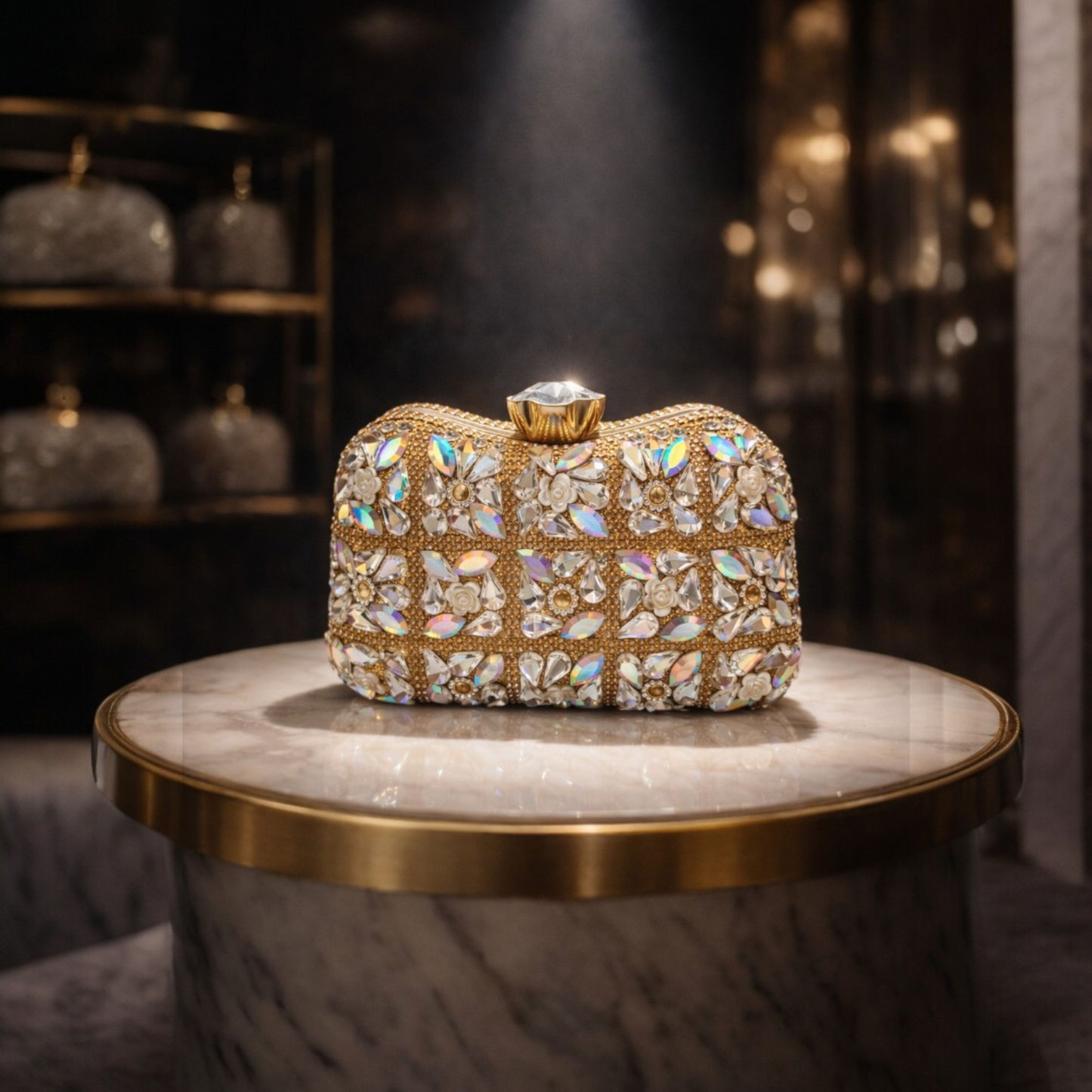 Aurielle Royale Crystal Clutch
