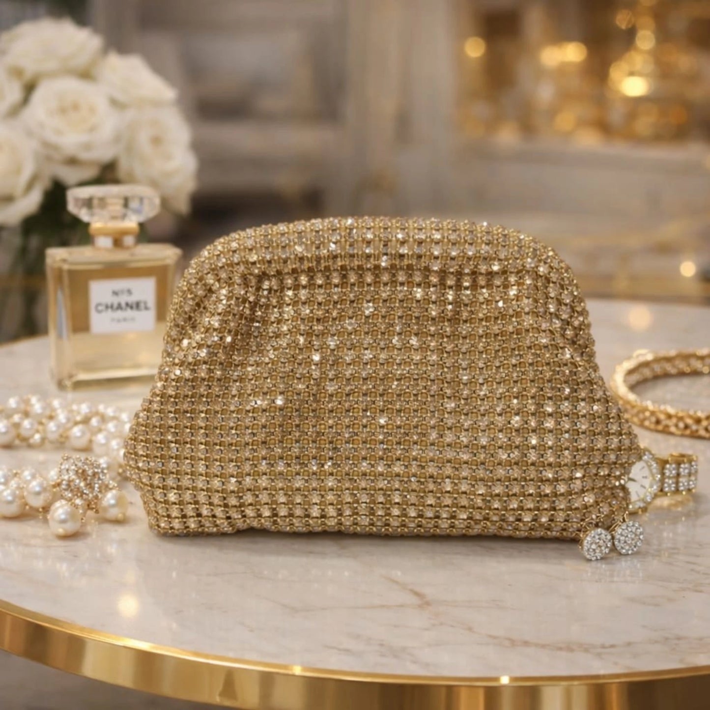 Celeste Crystal Clutch