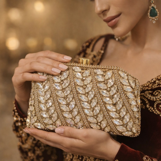 Aurielle Royale Crystal Clutch