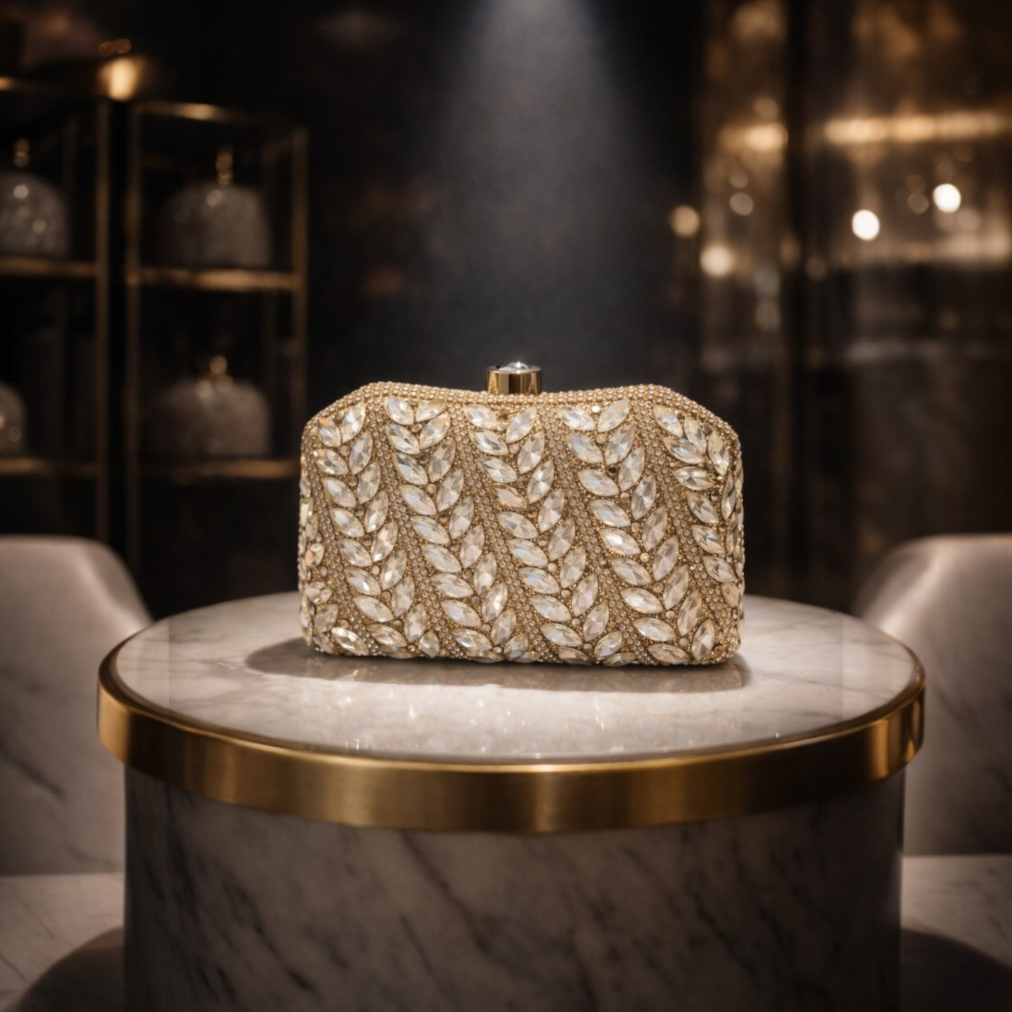 Aurielle Royale Crystal Clutch
